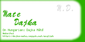 mate dajka business card