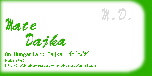 mate dajka business card